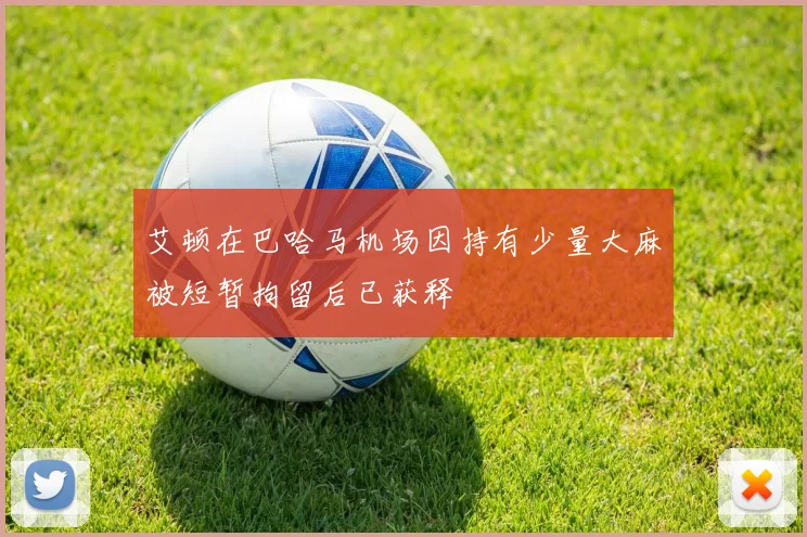 艾顿在巴哈马机场因持有少量大麻被短暂拘留后已获释