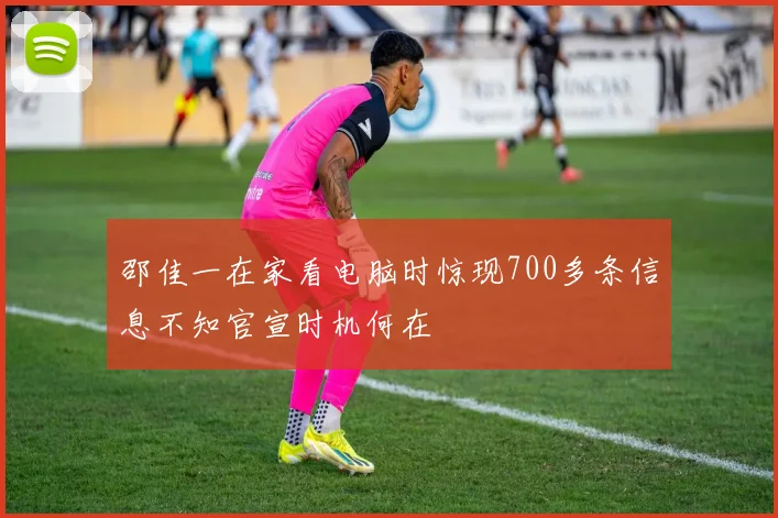 邵佳一在家看电脑时惊现700多条信息不知官宣时机何在